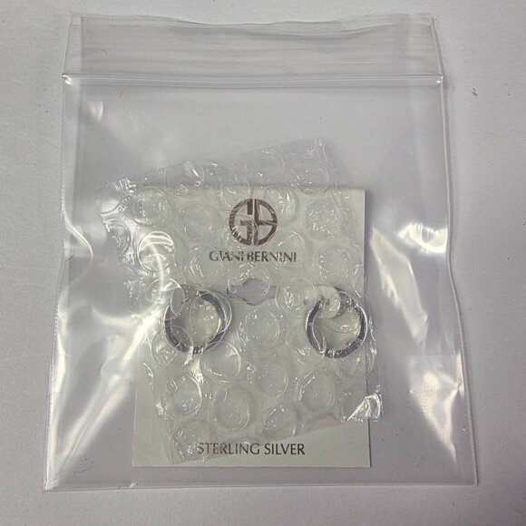 Giani Bernini Sterling Siver Hoops Peirced Earrings 925 - Picture 7 of 7